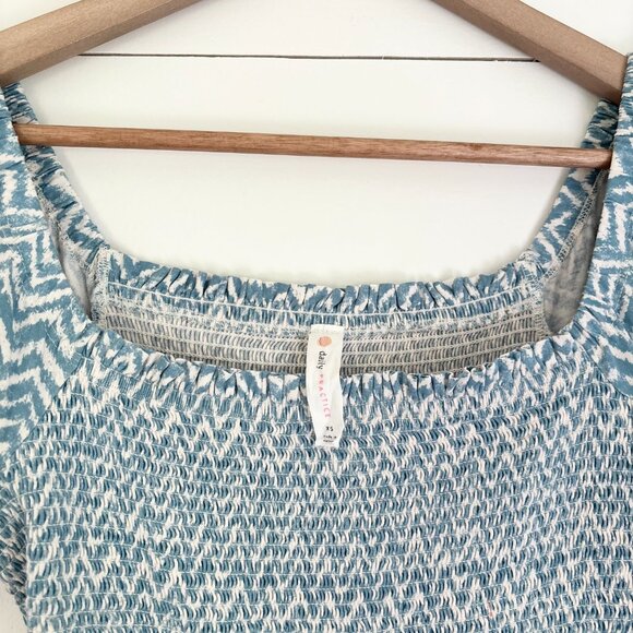 Daily Practice Anthropologie 100% cotton blue and white patterned maxi dress - Picture 3 of 4